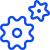 Graphic of two cogs