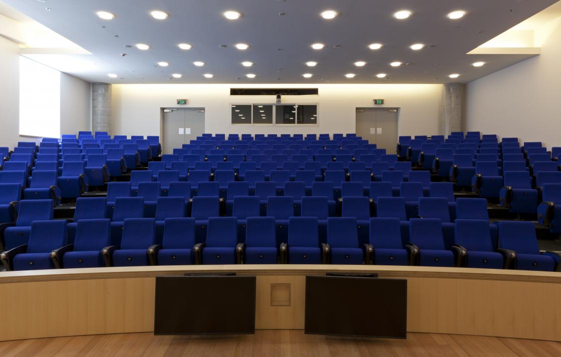 120 seat Chau Building auditorium