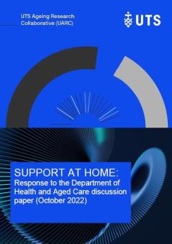 Report cover text: Support at home Response to the Department of Health and Aged Care discussion paper (October 2022)