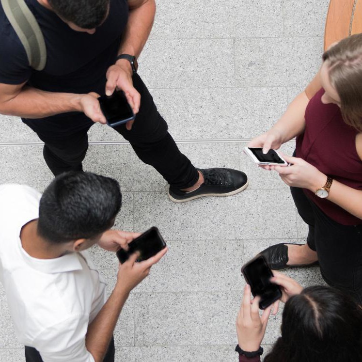 Students on devices