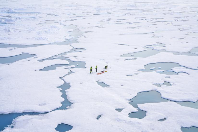 Researchers on sea ice. Image: Rebecca Duncan