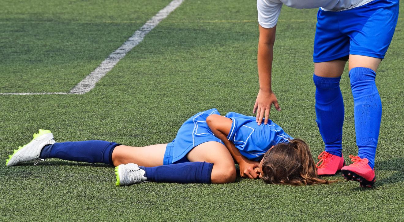 Injured football player