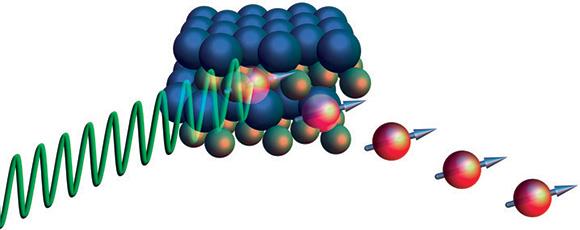 Missing silicon atoms in a silicon carbide crystal can produce a steady flow of single photons when excited by a laser operating at a wavelength below the bandgap