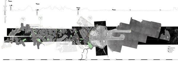 Compound architectural city map by Junru Yang and Katrina Shaw