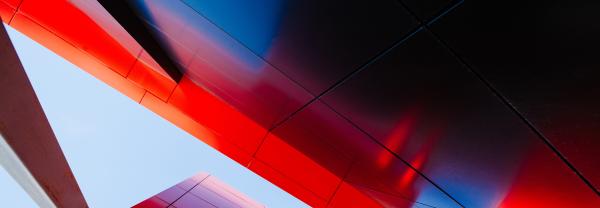 Abstract of red building
