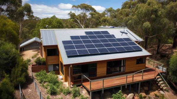 Home with rooftop solar