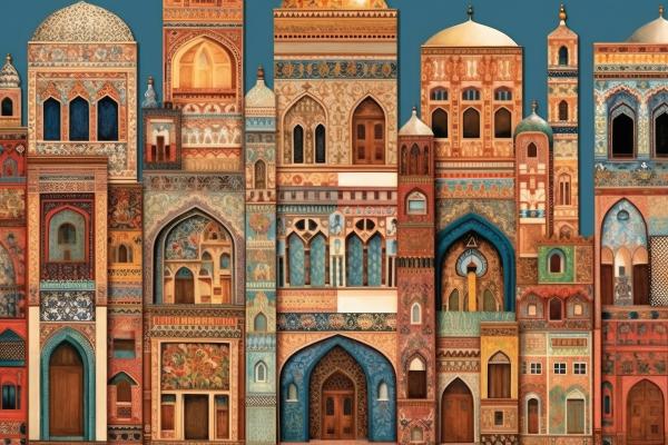 An AI generated image of Islamic architecture