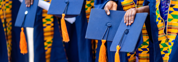 African University graducation cap and gown