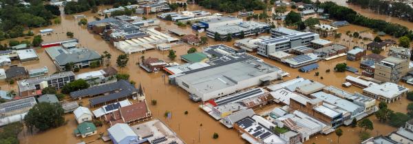 Photo of Lismore NSW during flooding