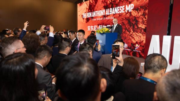 Anthony Albanese attending a VIP lunch event in Shanghai