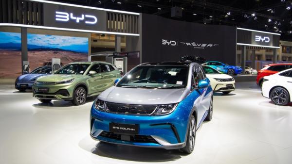 800x450 BYD Dolphin EV car on display