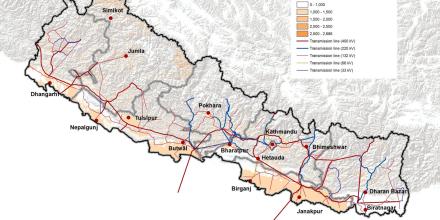 Interactive solar map of Nepal
