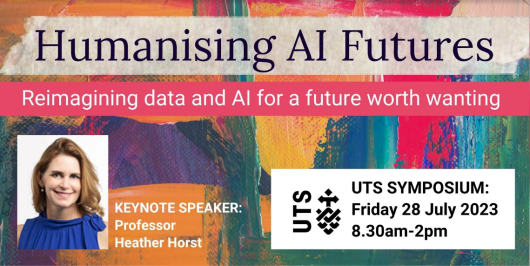 event banner that reads 'Humanising AI Futures'