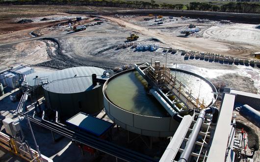 Processing plant at a lithium mine in Western Australia. Picture by Jason Bennee, Adobe Stock