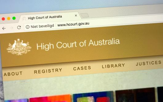 Stock picture of the header of the High Court of Australia website