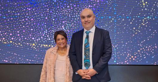 Graham Akhurst and his mum at the 2024 NAIDOC awards