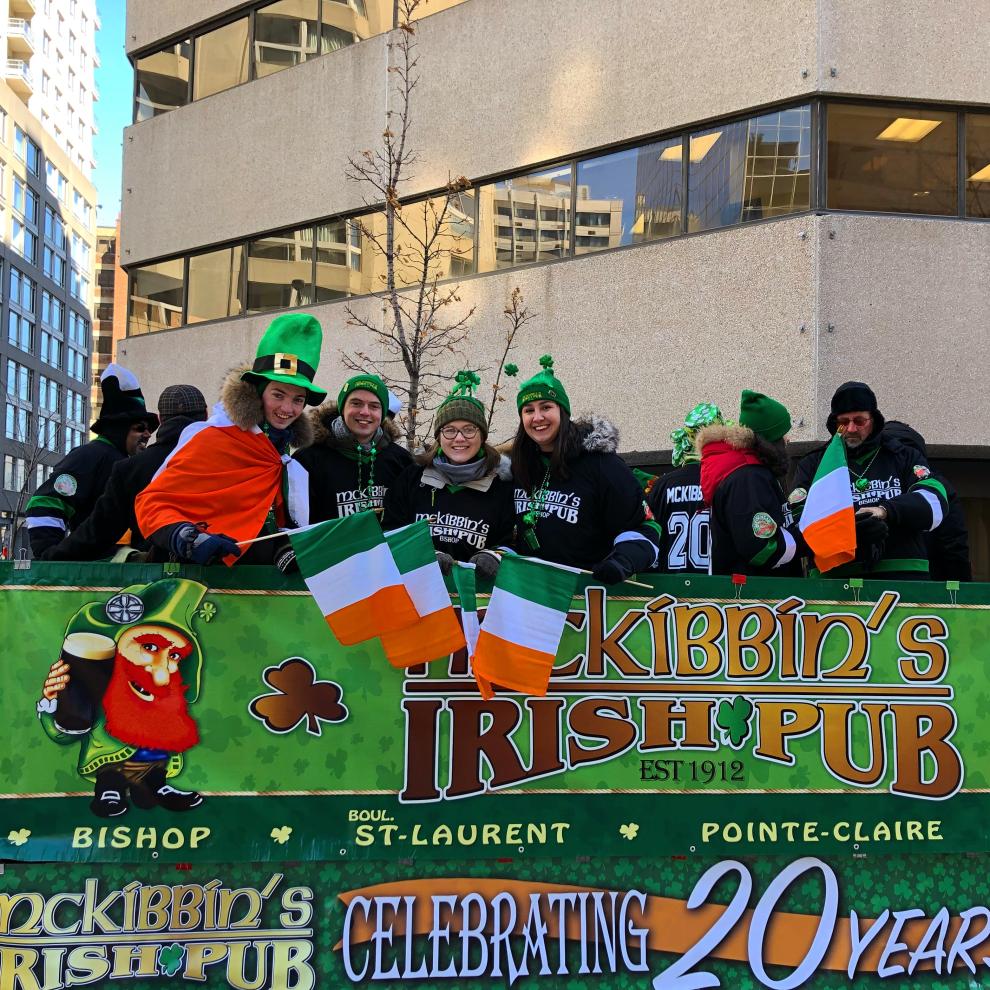 Students celebrating St Patrick's Day