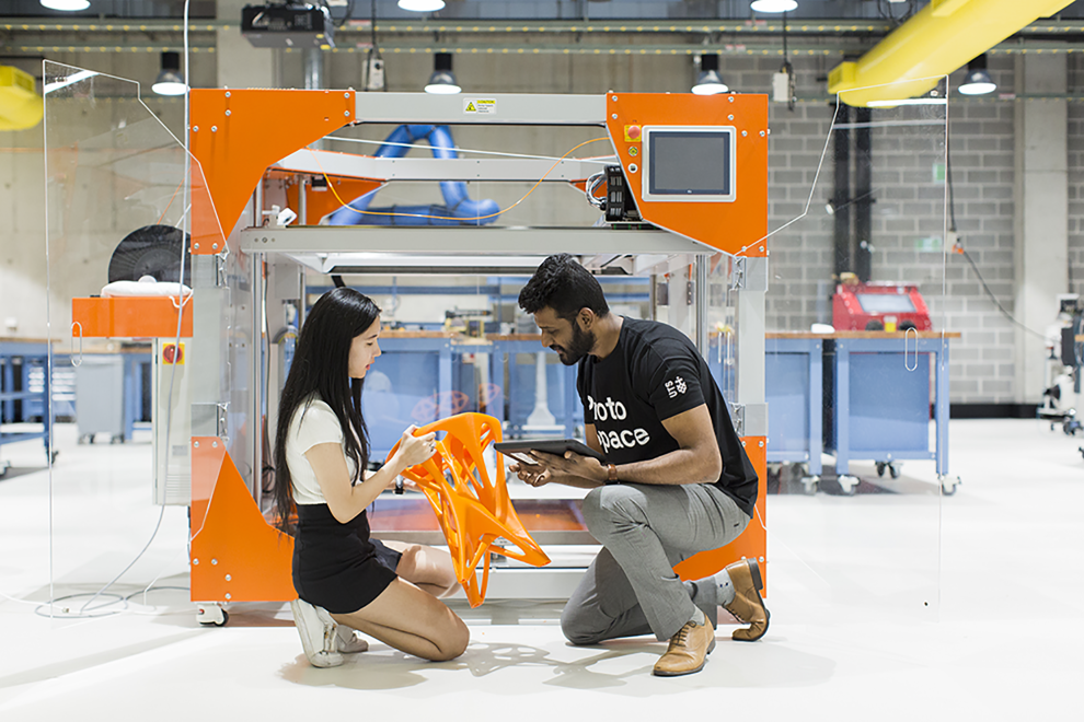 Students develop the skills needed to succeed in the workplace in the UTS ProtoSpace