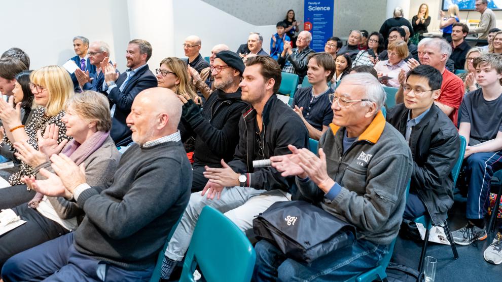 The audience enjoying the performance at Maths in Music