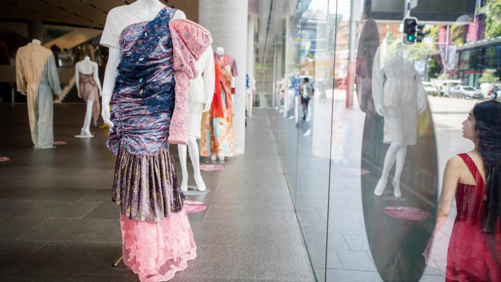 UTS 2020 fashion show on display on the UTS City campus