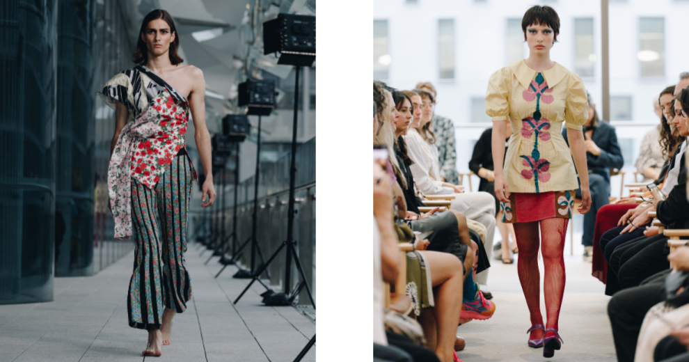 Models wearing Yutong Zhong's collection on the runway