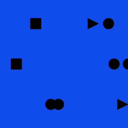 Background image - flat blue with dark geometric shapes