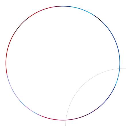 Two circles overlapping on a white background