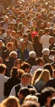 A street crowded with many people