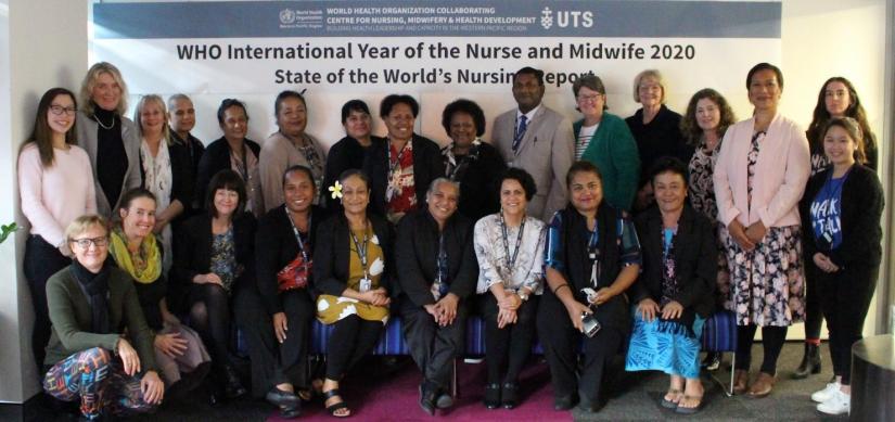 A group of individuals at the State of the World's Nursing event.