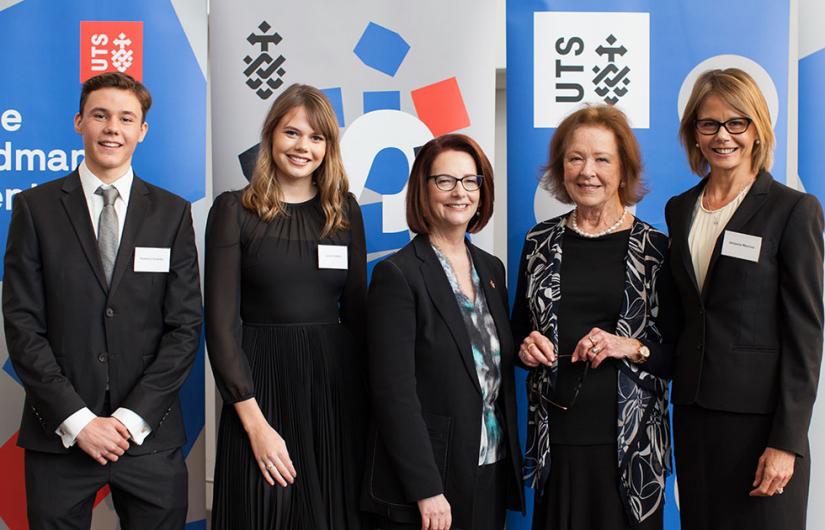 Julia Gillard with three generations of the Kidman family, Hamish and Lucia Hawley, Janelle Kidman and Antonia Marran