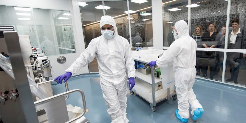 Researchers at the Biologics Innovation Facility