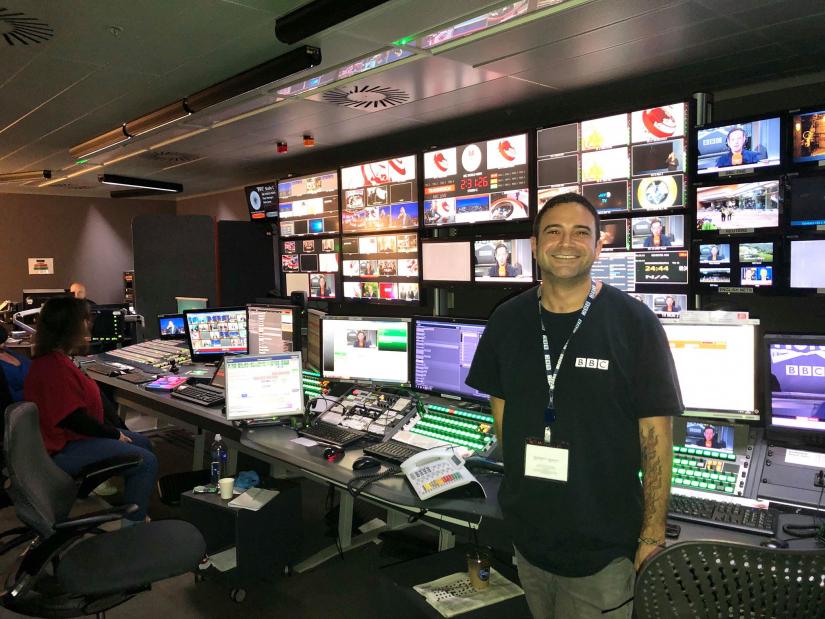 UTS FASS media production graduate Seref Isler BBC World News newsroom