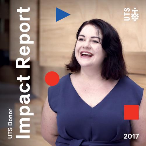 Young student on the cover of the 2017 Donor Impact Report