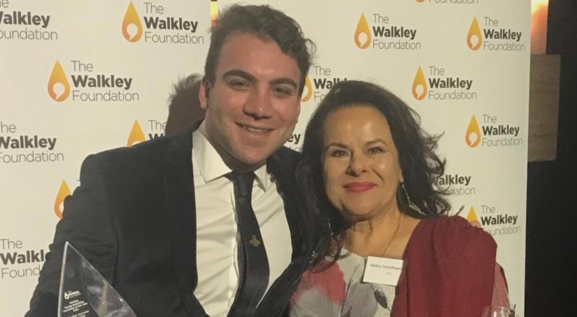 Georgio Platias and Helen Vatsikopoulos at the Walkleys Awards