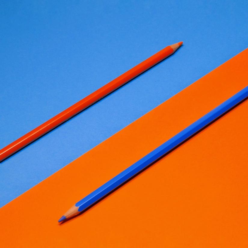two pencils contrast