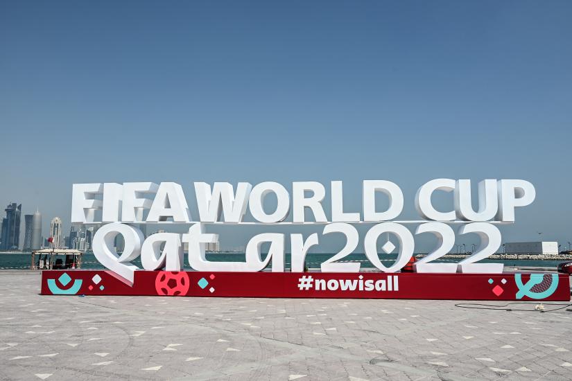Fifa World Cup sign in Qatar. Image: Adobe Stock