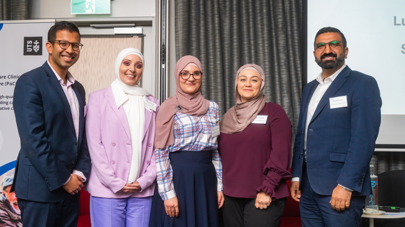 Dr Abhi Pal, Nadine El-Kabbout, Dr Rayan Saleh Moussa, Arwa Abousamra and Dr Charbel Bejjani