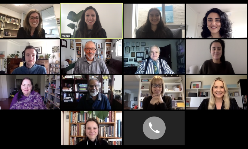 Screenshot of Zoom participants from reimagining media roundtable