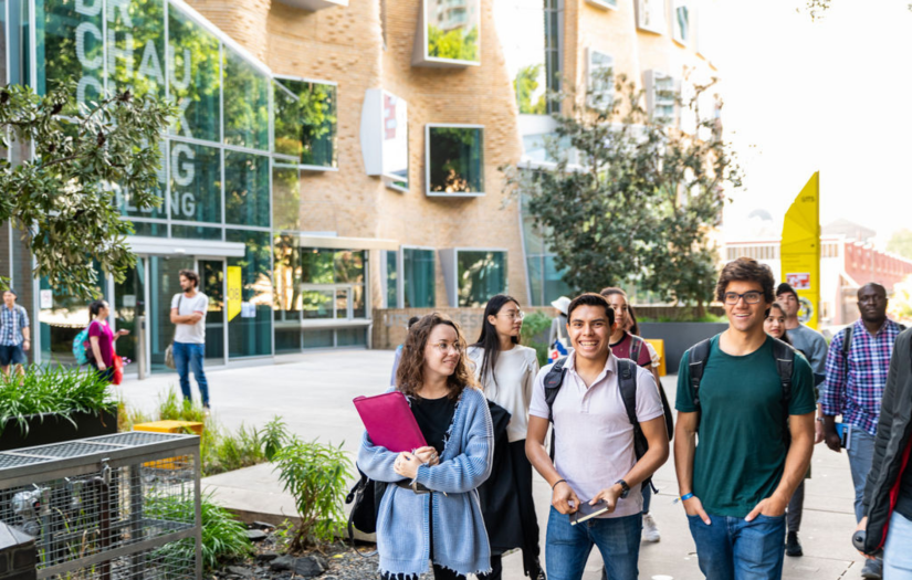 Group of students outside UTS Business School