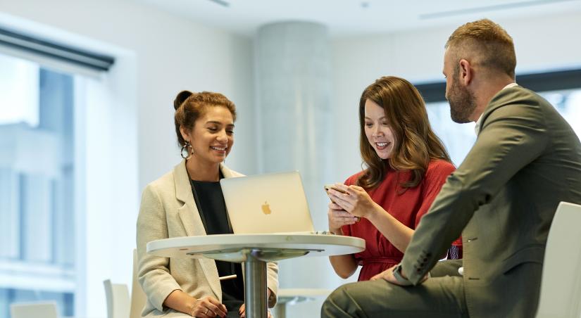 Business meeting around a desk