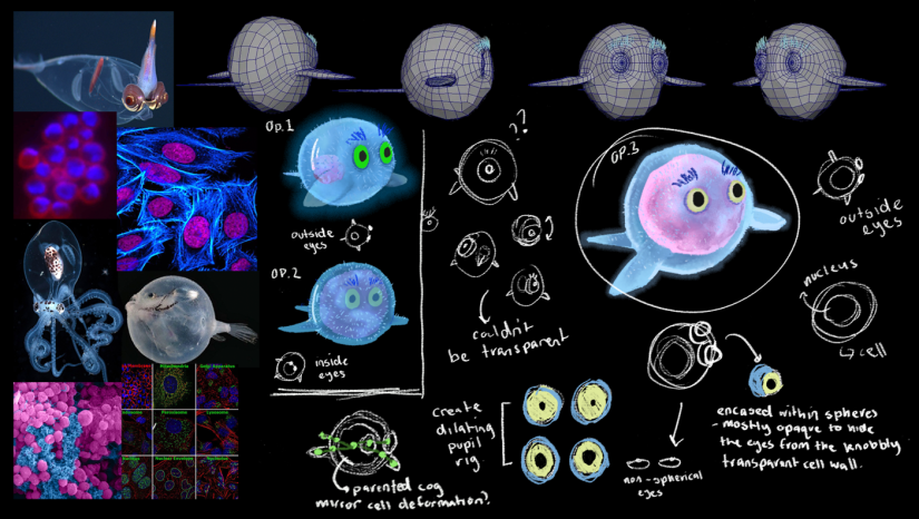 Scientific drawings for microscopic living things