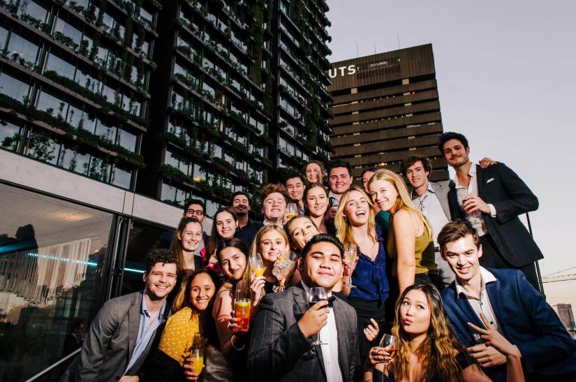 2019 Law students society pose in formal wear