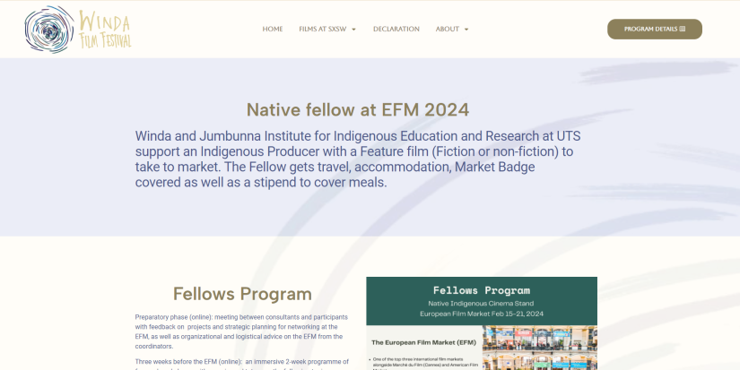 Native Stand and Fellow at European Film Market in Berlin Website Screenshot