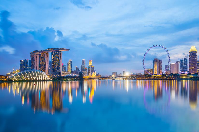 Landscape shot of Singapore city