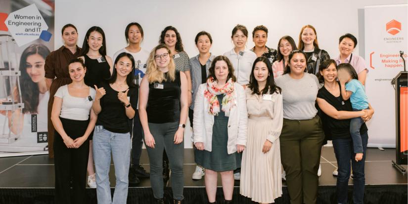 Mentees at the 2023 UTS Women in STEM Research Mentoring Program graduation event.