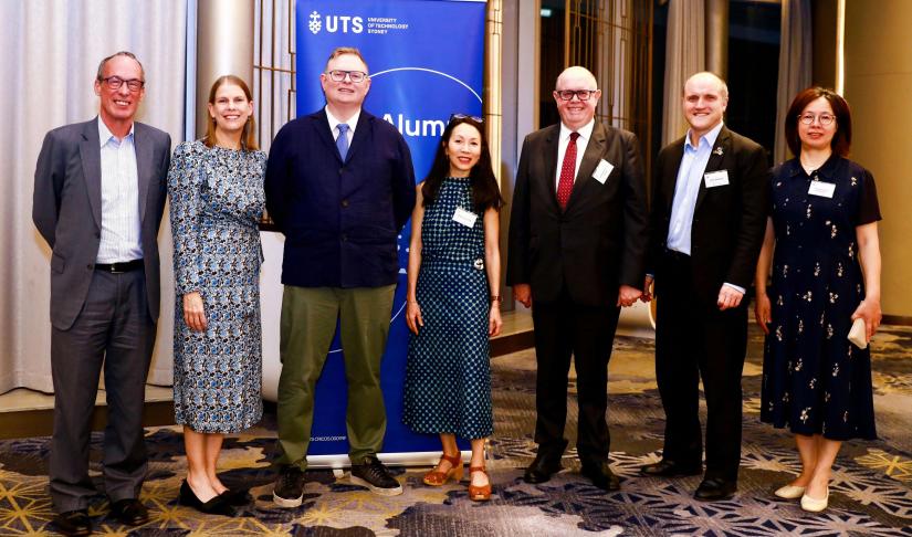 Group shot of dignitaries at UTS Alumni event in Shanghai