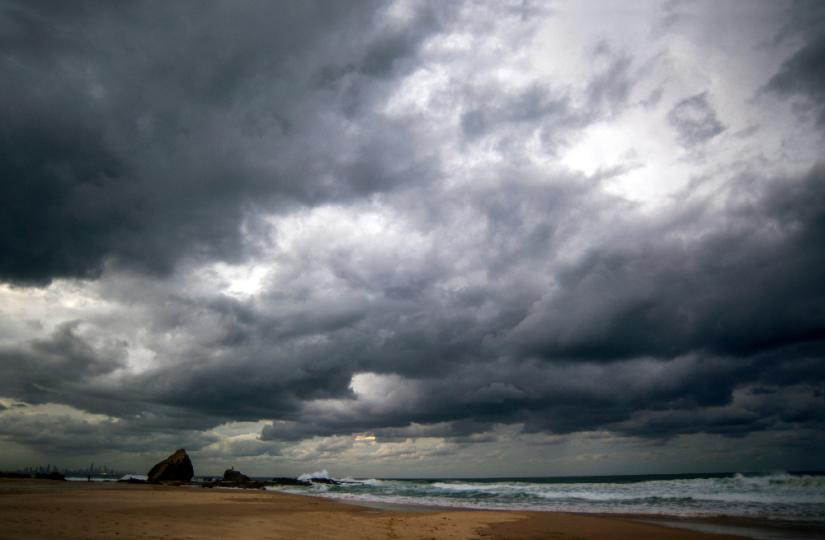Storm at Gold Coast beach. Adobe Stock