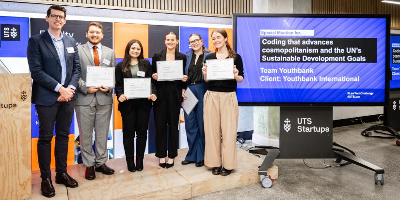 Team Youthbank holding their certificates