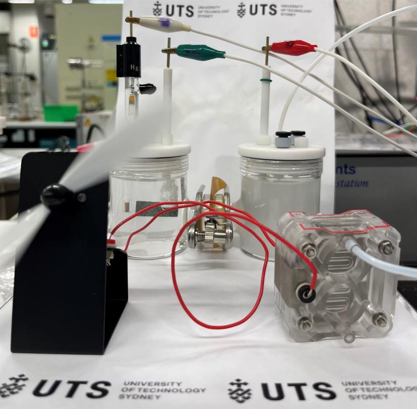 The reaction cell for simultaneous hydrogen production and ammonia oxidation. (Hanwen Liu, et al. Advanced Energy Materials. August 7, 2024)