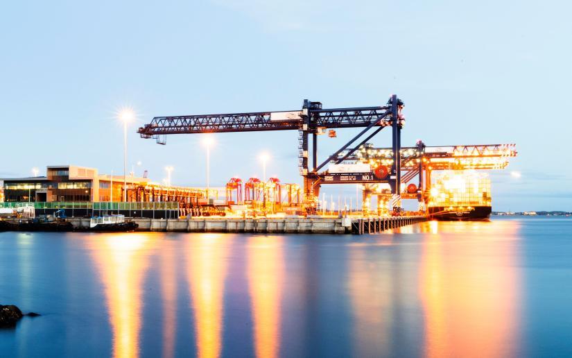 Stock photo of a loading terminal at Port Botany. 